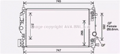 AVA QUALITY COOLING ol2687 -  Радиатор, охлаждение двигателя